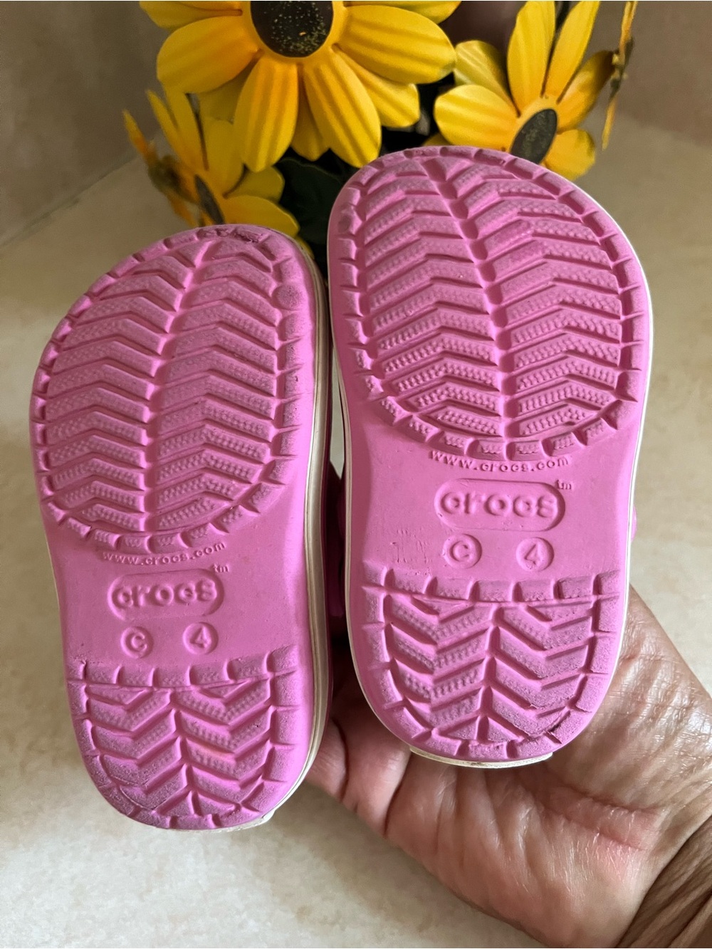 CROCS Kids Pink Clog with Charms Size 4C - Picture 6 of 6